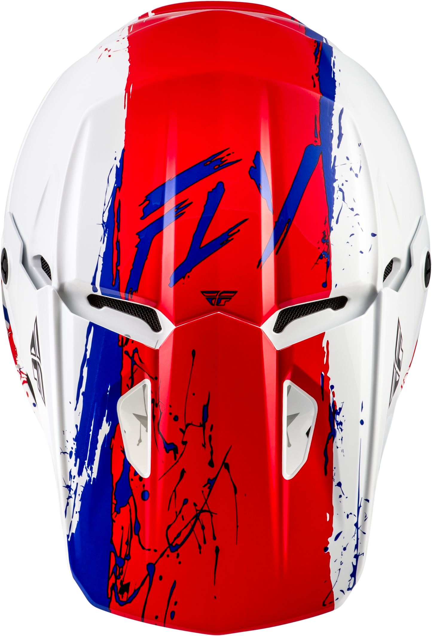 FLY Racing 2026 Youth Kinetic Drip Helmet Red/White/Blue