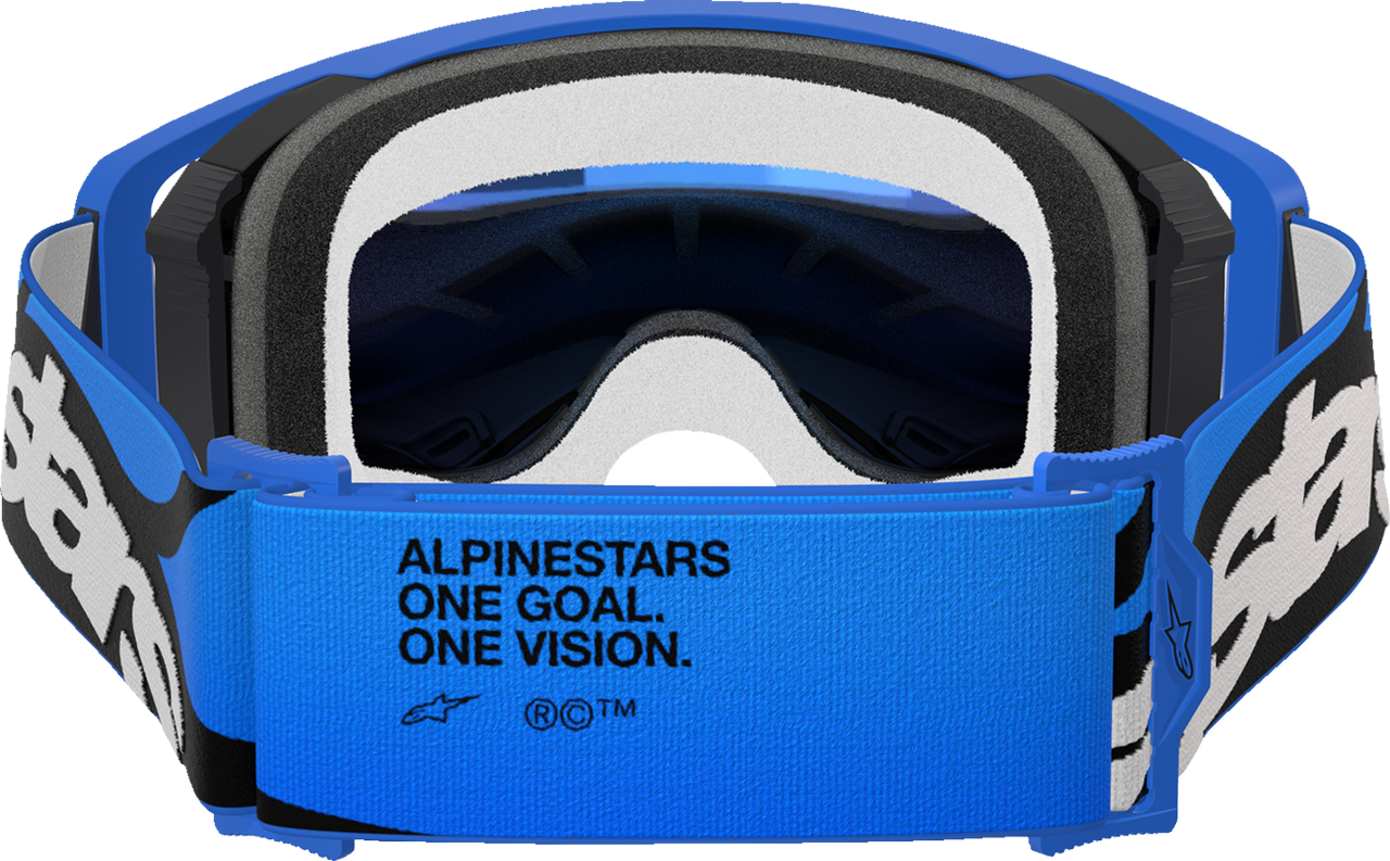 Alpinestars Supertech Goggle - Stream Blue - Blue Mirror Len