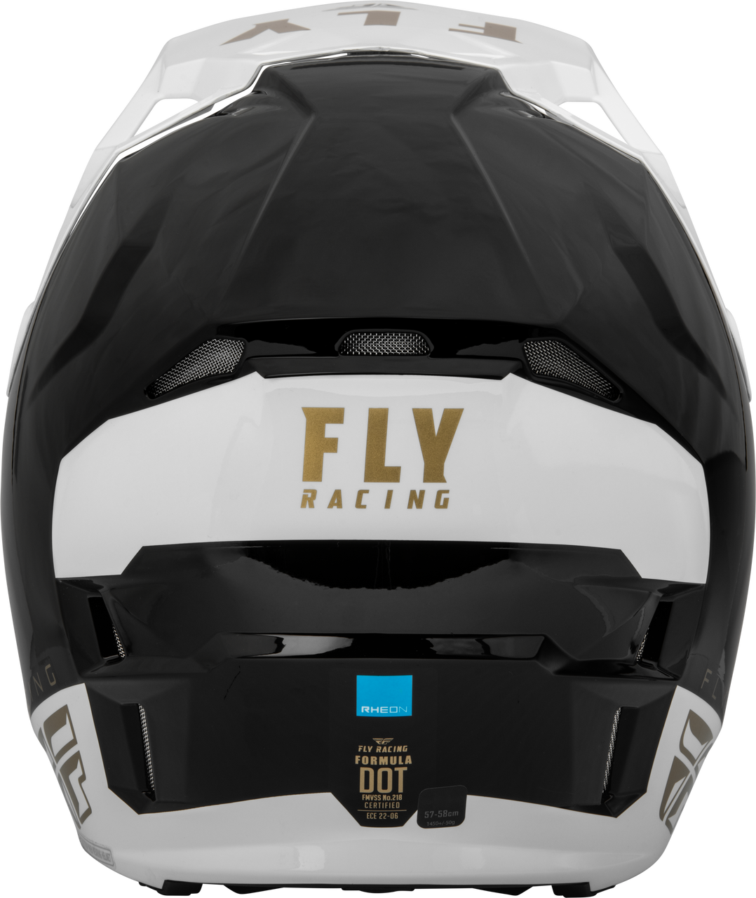 FLY Racing 2023 Youth Formula CP Slant Offroad Helmet Black/White/Gold Youth Large