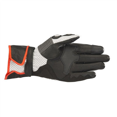 Alpinestars 2019 SP-2 v2 Leather Gloves - Black/Grey/Red Fluorescent