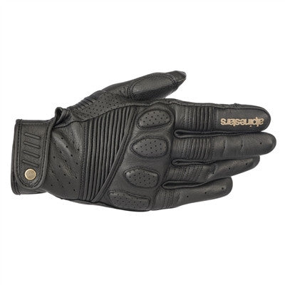 Alpinestars 2019 Crazy Eight Leather Gloves - Black/Black