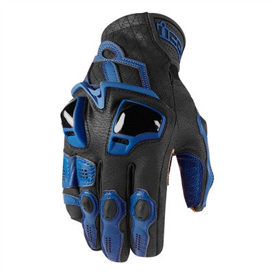 Icon Hypersport Short Gloves - Blue