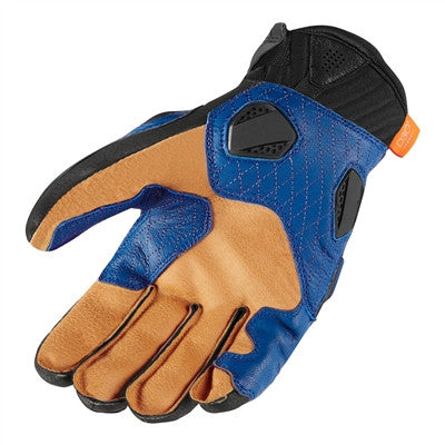 Icon Hypersport Short Gloves - Blue