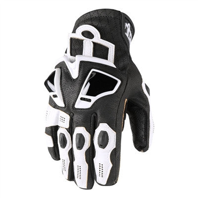 Icon Hypersport Short Gloves - White