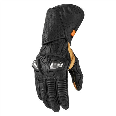 Icon Hypersport GP Long Gloves - Black