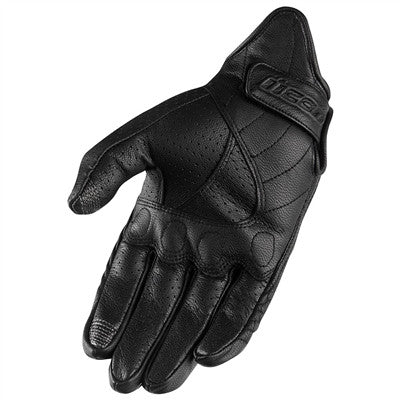 Icon Womens Pursuit Classic Perforated Gloves - Black