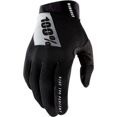 100% Ridefit Gloves - Black/White