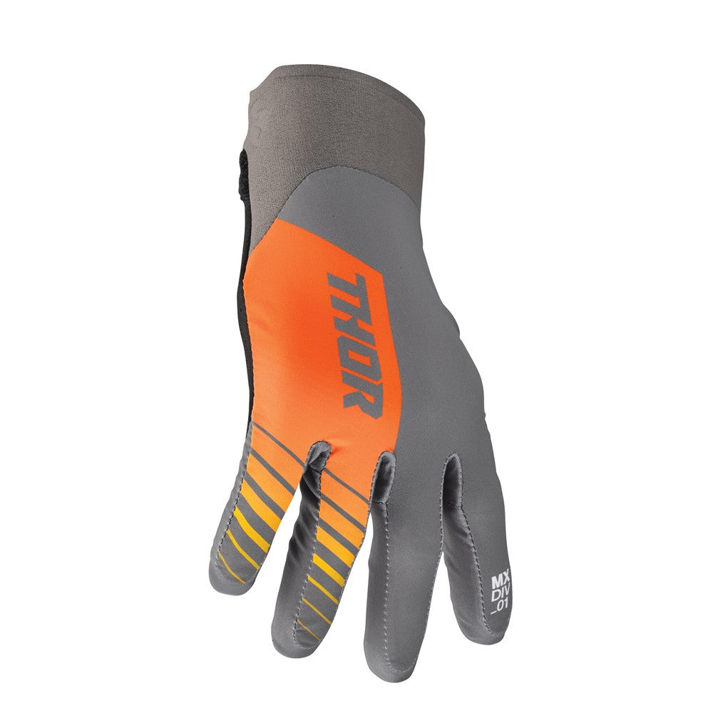 Thor 2024 Agile Analog Gloves - Charcoal/Orange