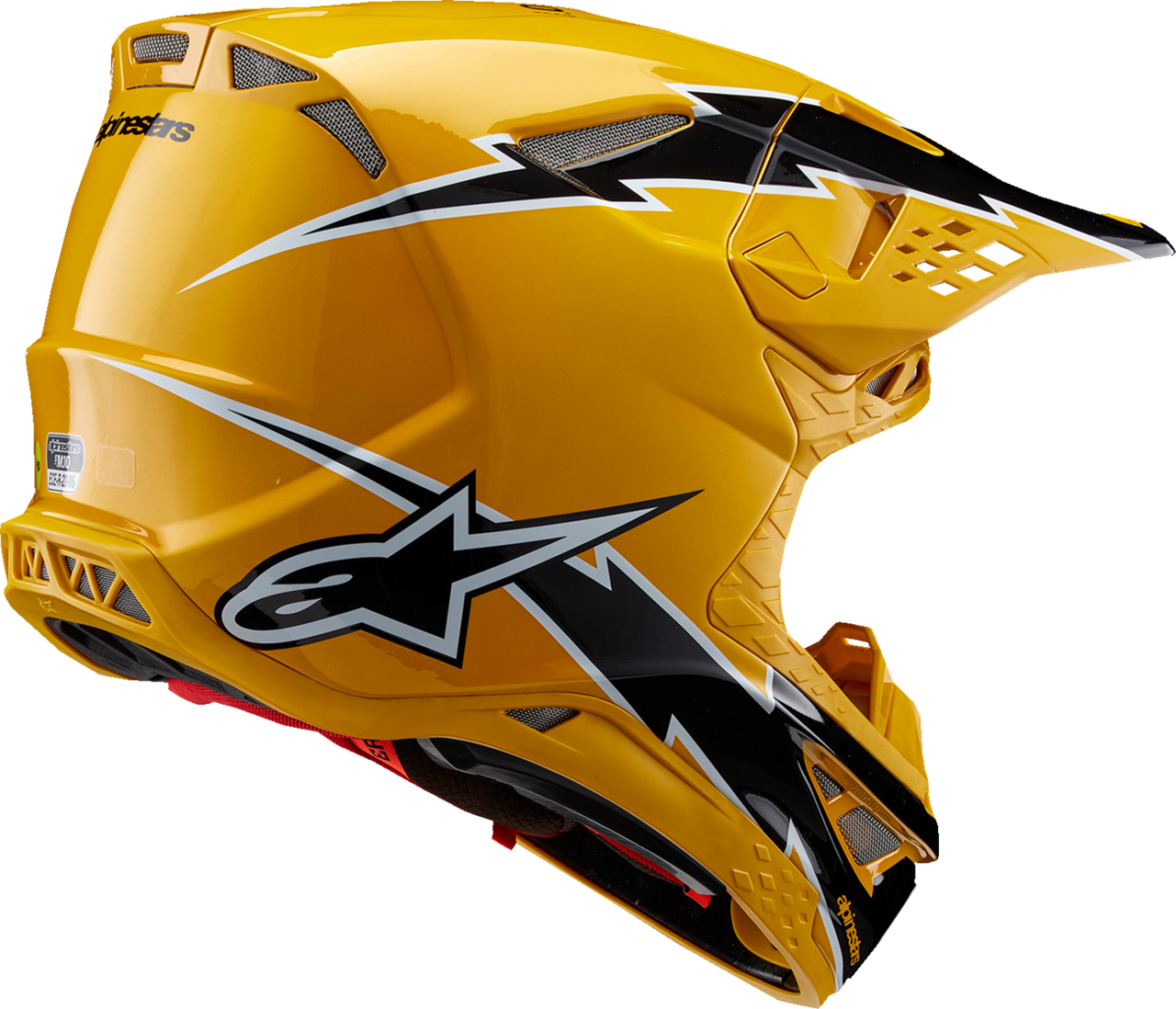 Alpinestars 2024 Supertech M10 Ampress MIPS Helmet - Gloss Black/Yellow