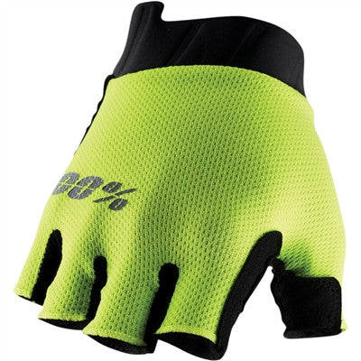 100% Exceeda Bicycle Gloves - Yellow