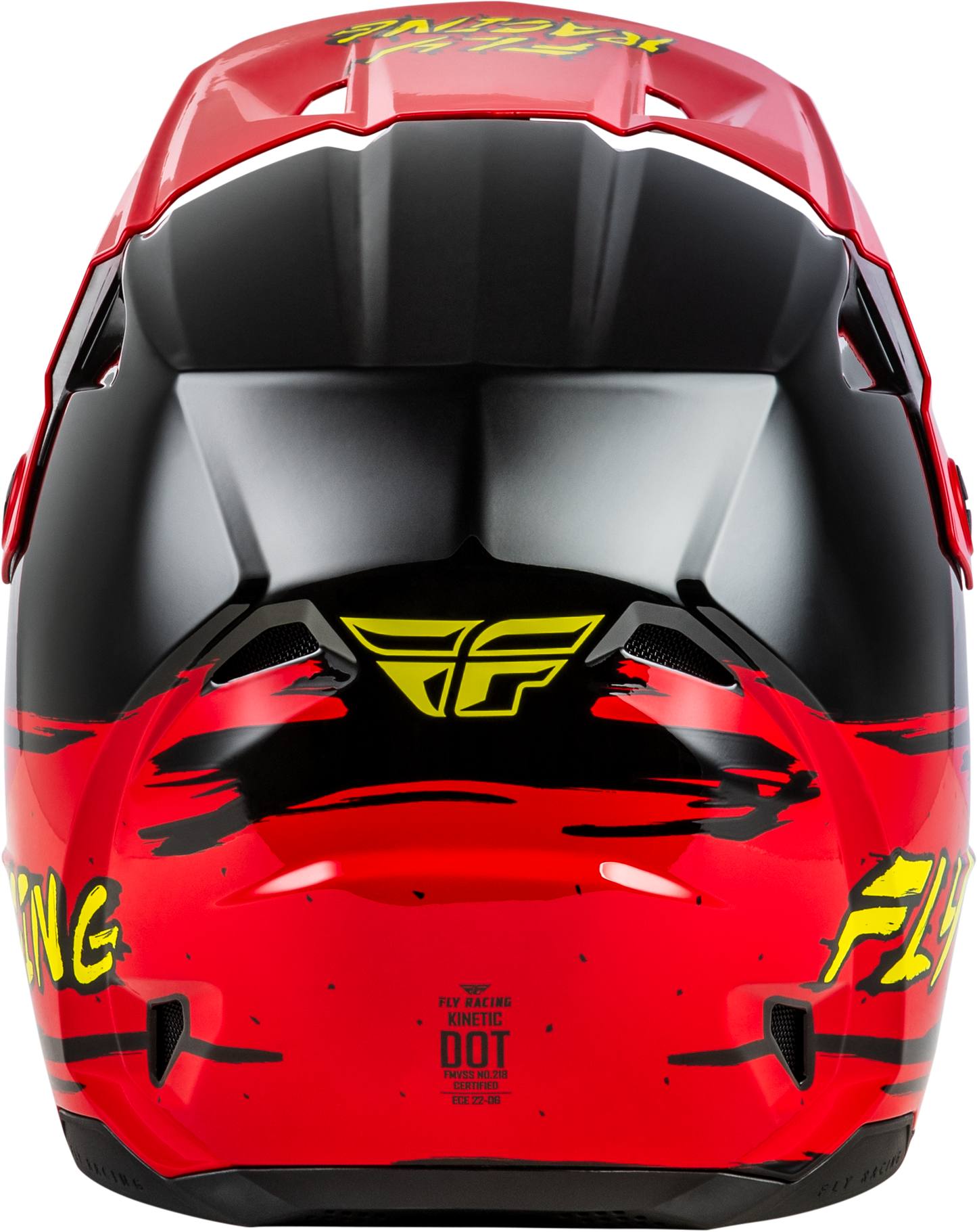 FLY Racing 2026 Youth Kinetic Surge Helmet Black/Red/Yellow