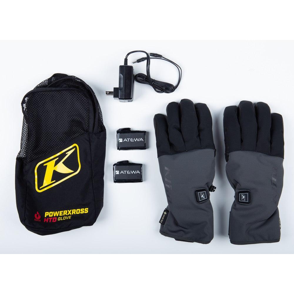 Klim Powerxross HTD Gloves Asphalt - Black