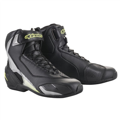 Alpinestars 2019 SP-1 v2 Riding Shoes - Black/Silver/Yellow Fluorescent