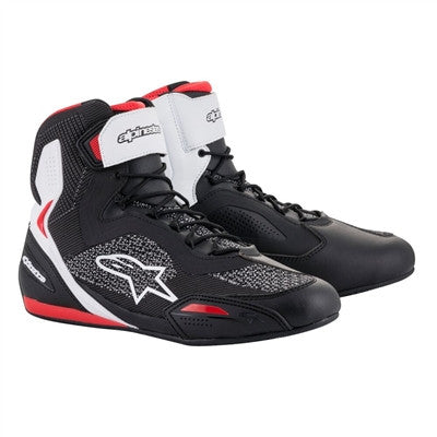 Alpinestars 2019 Faster-3 Rideknit Riding Shoes - Black/White/Red