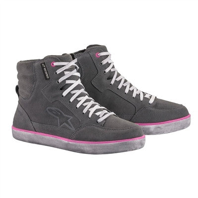 Alpinestars Womens J-6 Waterproof Riding Shoes - Light Grey/Fuchsia