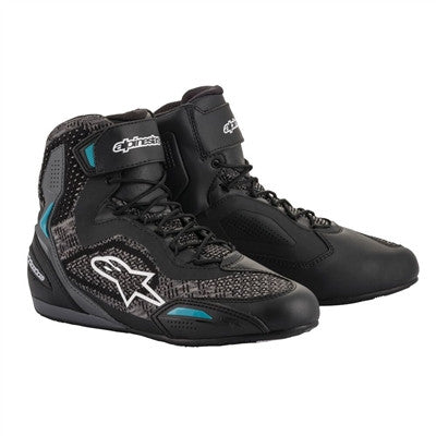 Alpinestars Womens Stella Faster-3 Rideknit Riding Shoes - Black/Teal