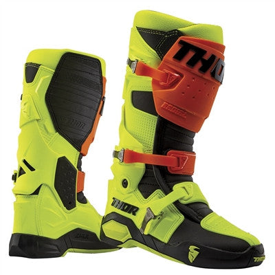 Thor 2022 Radial MX Boots - Flo Orange/Flo Yellow