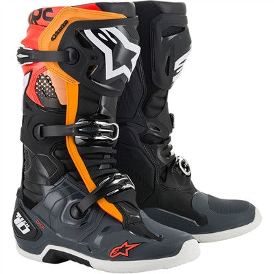 Alpinestars 2020 Tech 10 Offroad Boots - Black/Grey/Orange/Flo Red