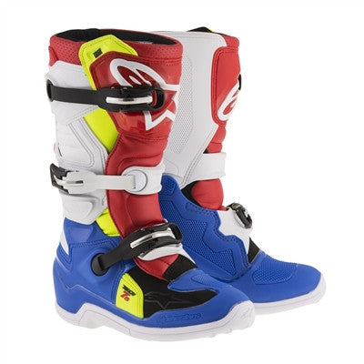 Alpinestars 2017 Tech 7S MX Youth Boots - Blue/White/Red/Yellow