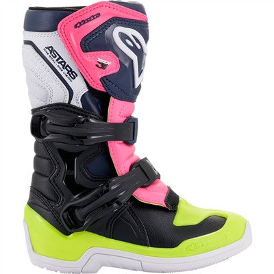 Alpinestars 2021 Youth Tech 3S Offroad Boots - Black/Blue/Pink
