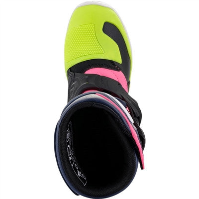 Alpinestars 2021 Youth Tech 3S Offroad Boots - Black/Blue/Pink