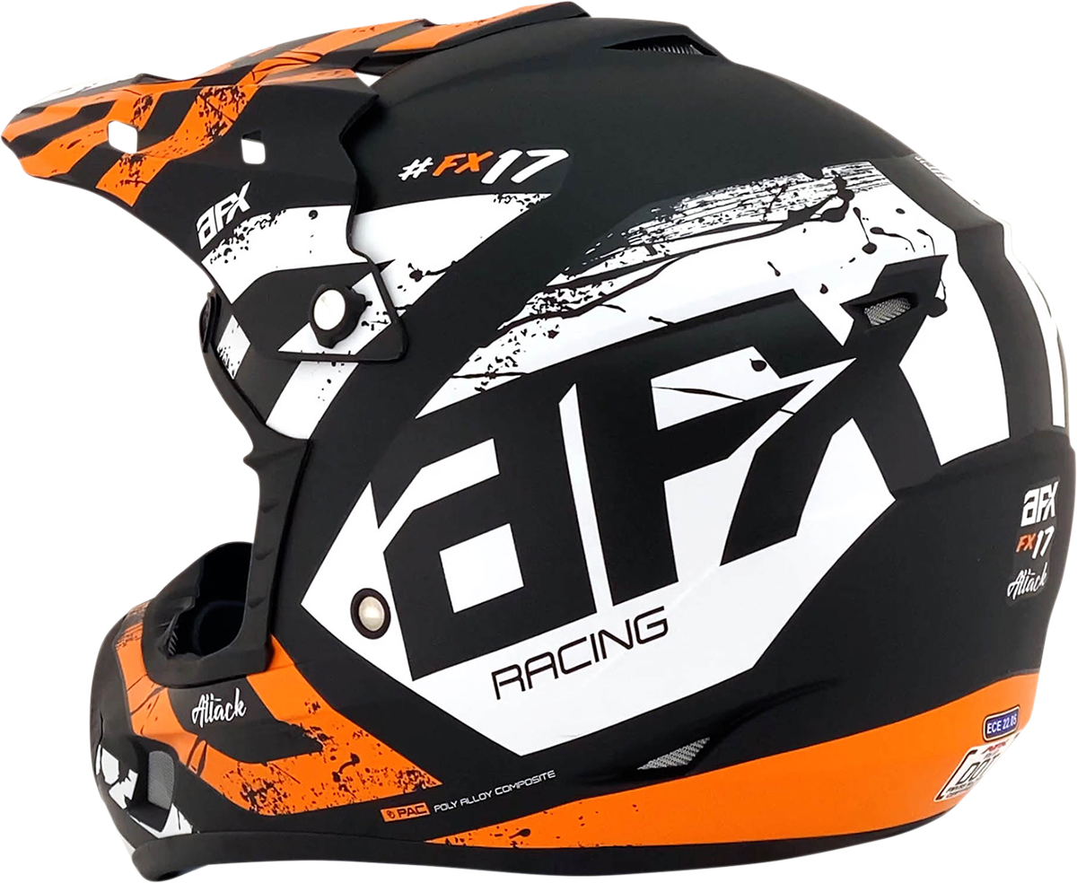 AFX Youth FX-17Y Offroad Helmet Attack Matte Black/Orange