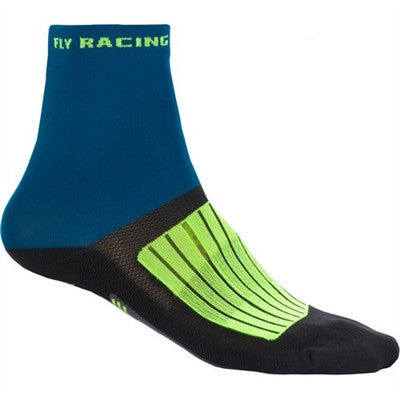 FLY Racing Action Sock - Navy/Hi-Vis/Black
