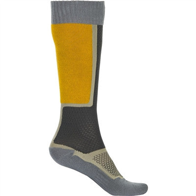 FLY Racing 2021 Youth MX Thin Socks - Black/Grey/Mustard