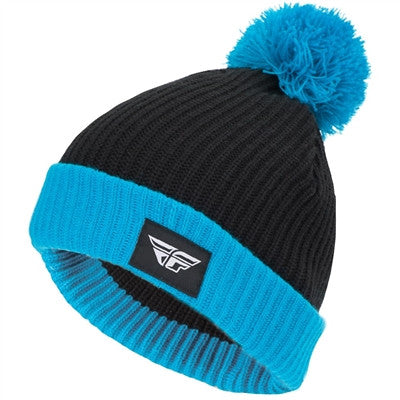 FLY Racing Pom Beanie - Blue/Black