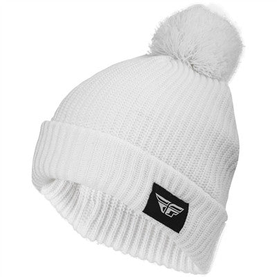 FLY Racing Pom Beanie - White