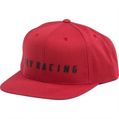 FLY Racing Logo Snapback Hat - Red