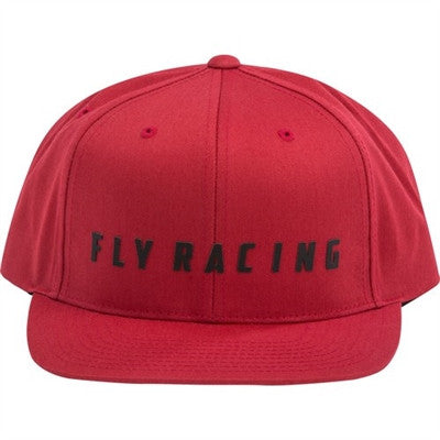 FLY Racing Logo Snapback Hat - Red