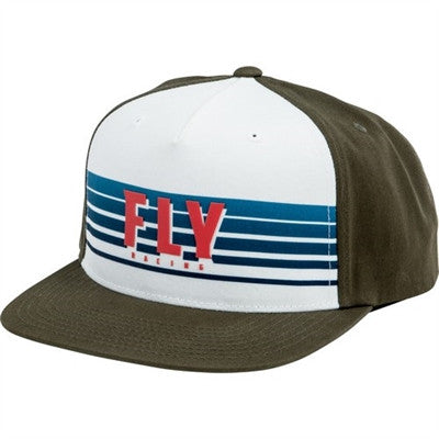 FLY Racing Kinetic Snapback Hat - Moss Grey/White