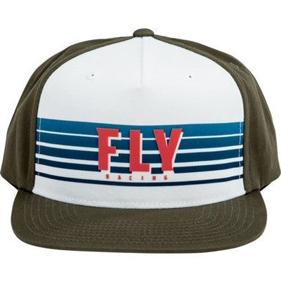 FLY Racing Kinetic Snapback Hat - Moss Grey/White