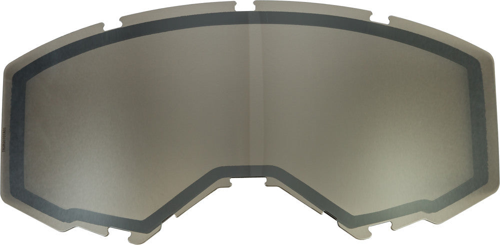 FLY RACING - FLB-014 - DUAL LENS W/O VENTS ADULT SILVER MIRROR/SMOKE