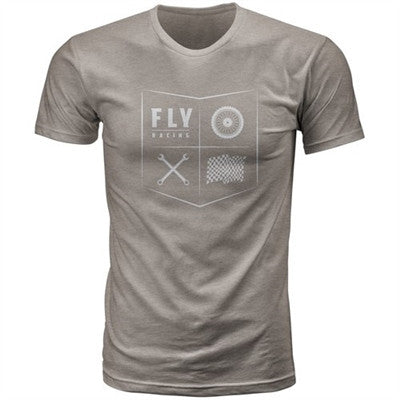FLY Racing All Things Moto Tee - Stone Grey