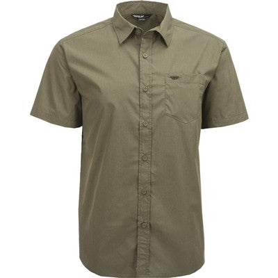 FLY Racing Short Sleeves Button Up Shirt - OD Green