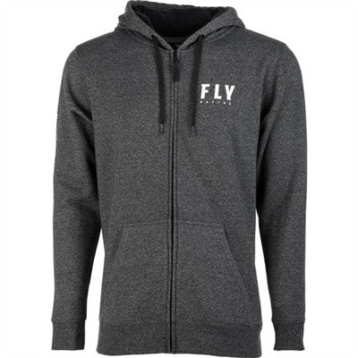 FLY Racing Logo Zip Up Hoodie - Dark Charcoal