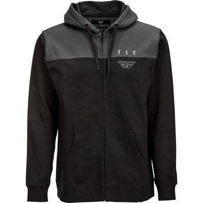FLY Racing Horizontal Zip-Up Hoodie - Black/Charcoal