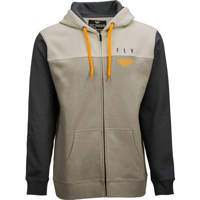 FLY Racing Horizontal Zip-Up Hoodie - Tan/Khaki/Grey