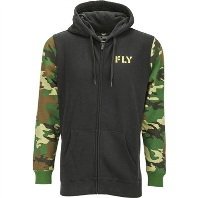 FLY Racing Camo Zip-Up Hoodie - Camo/Black