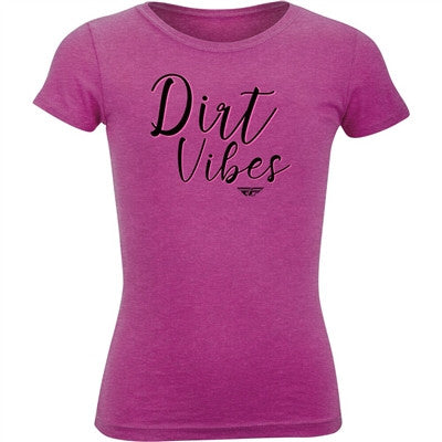 FLY Racing Youth Girls Dirt Vibes Tee - Raspberry