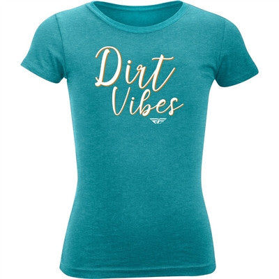 FLY Racing Youth Girls Dirt Vibes Tee - Blue