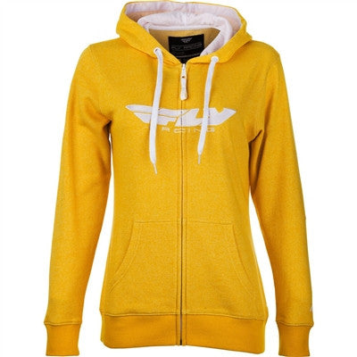 FLY Racing Womens Corporate Zip-Up Hoodie - Mustard