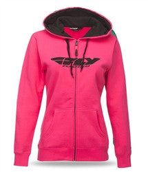 FLY Racing Womens Corporate Zip Up Hoodie - Pink