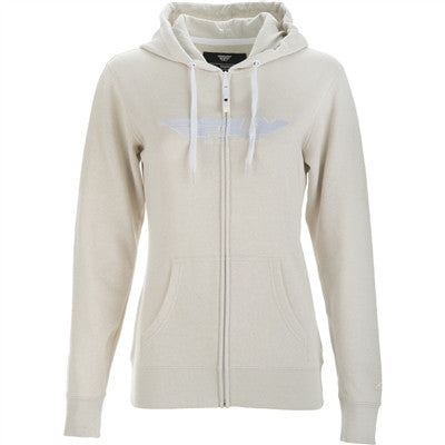 FLY Racing Womens Corp Zip Up Hoody - Ivory