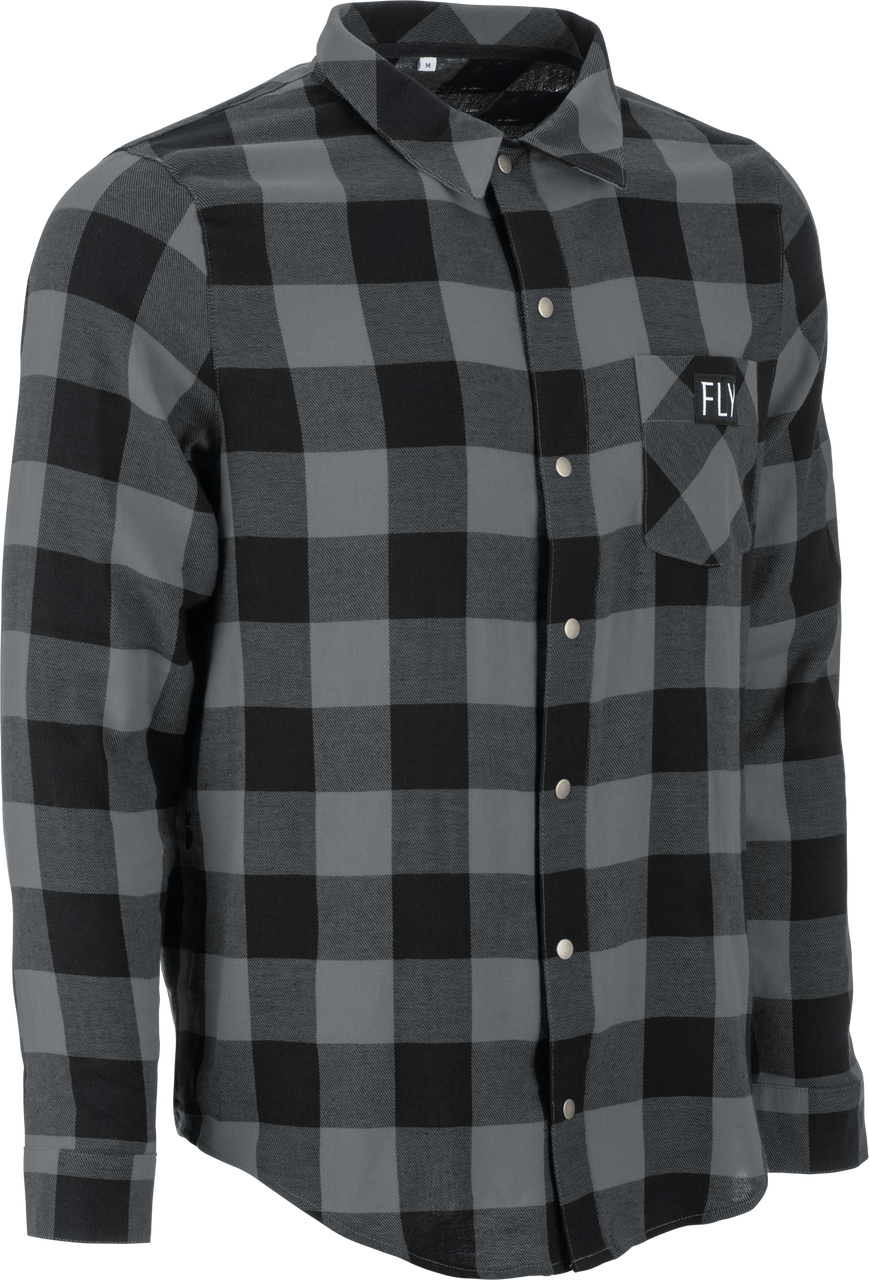 FLY Racing FLY Tek Flannel Black/Grey