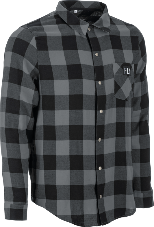 FLY Racing FLY Tek Flannel Black/Grey