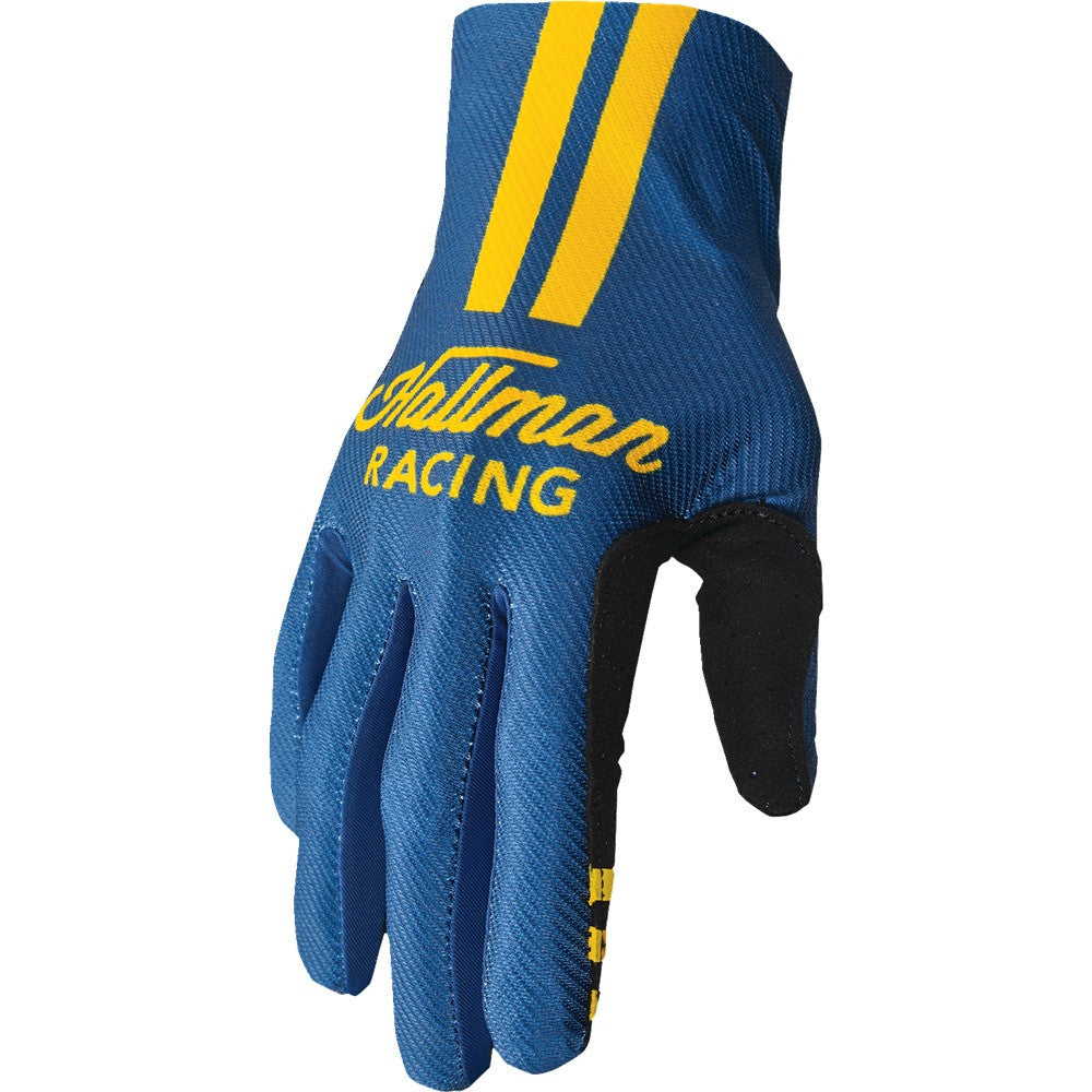 Thor 2024 Hallman Mainstay Roost Gloves - Navy/Yellow