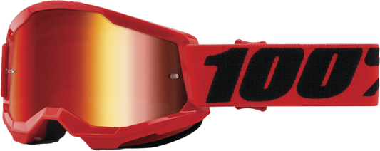 100% - 50032-00004 - STRATA 2 JUNIOR GOGGLE RED MIRROR RED LENS